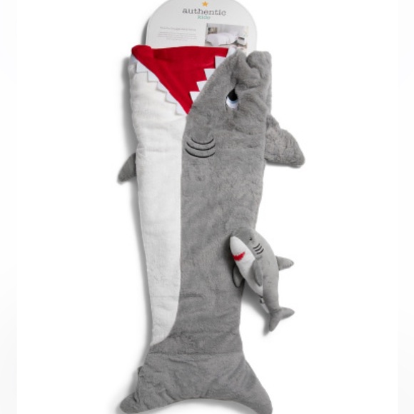 AUTHENTIC KIDS 2pc Shark Toy And Sammy Shark Faux Fur - Picture 1 of 2